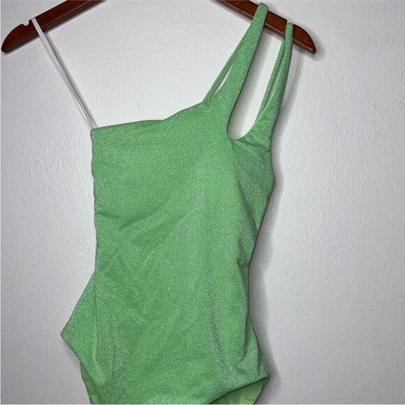 BECCA By Rebecca Virtue GlimmerAsymmetrical One-Piece Swimsuit Size Small - Picture 5 of 8